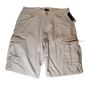 New VTG Polo Jeans Co Ralph Lauren Y2K 90s Mens Cargo Shorts 38 Biege Putty